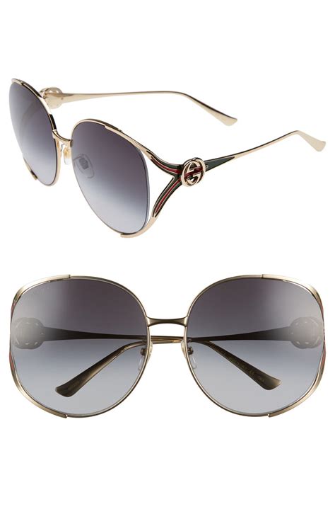 63mm open temple sunglasses gucci|Gucci Sunglasses for Women .